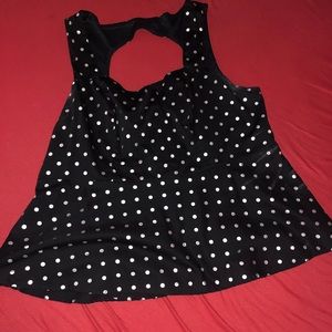 Polka Dot Peplum Top